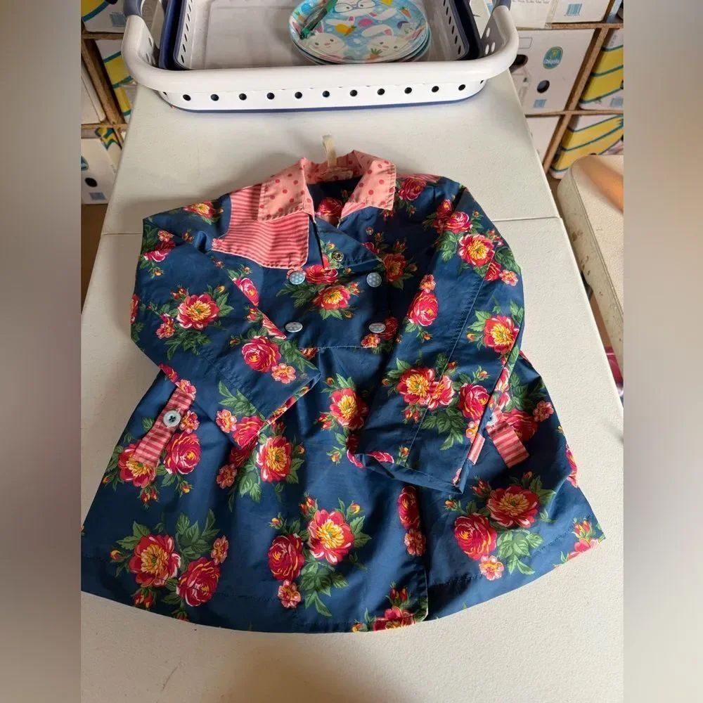 Matilda Jane Floral Kids Jacket - Blue and Pink